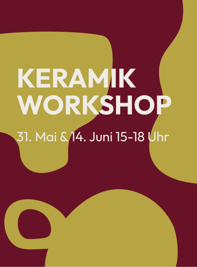 Keramik&shy;workshop<br> 31.5 & 14.6.26<br> 15-18 Uhr